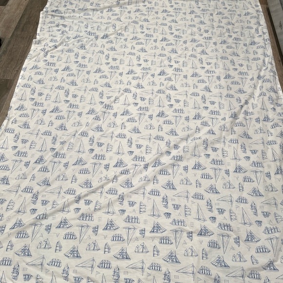 NAUTICA WHITEWOOD SAILBOATS BLUE (1) Full Double FLAT SHEET - Picture 4 of 4